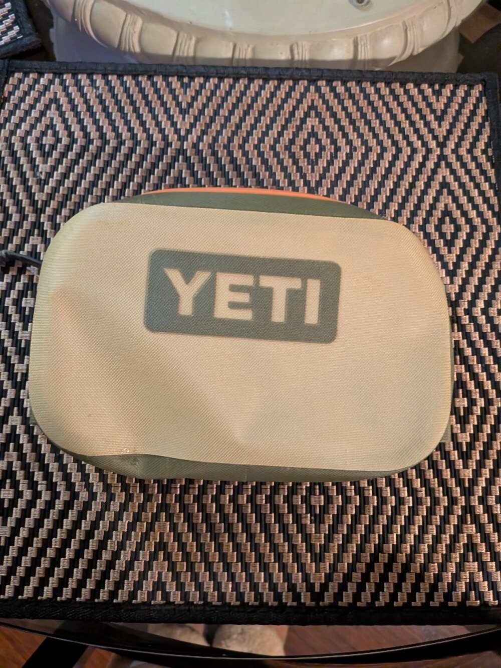 YETI Sidekick Dry Gear Case Waterproof Pouch Olive Tan Orange Limited Edition